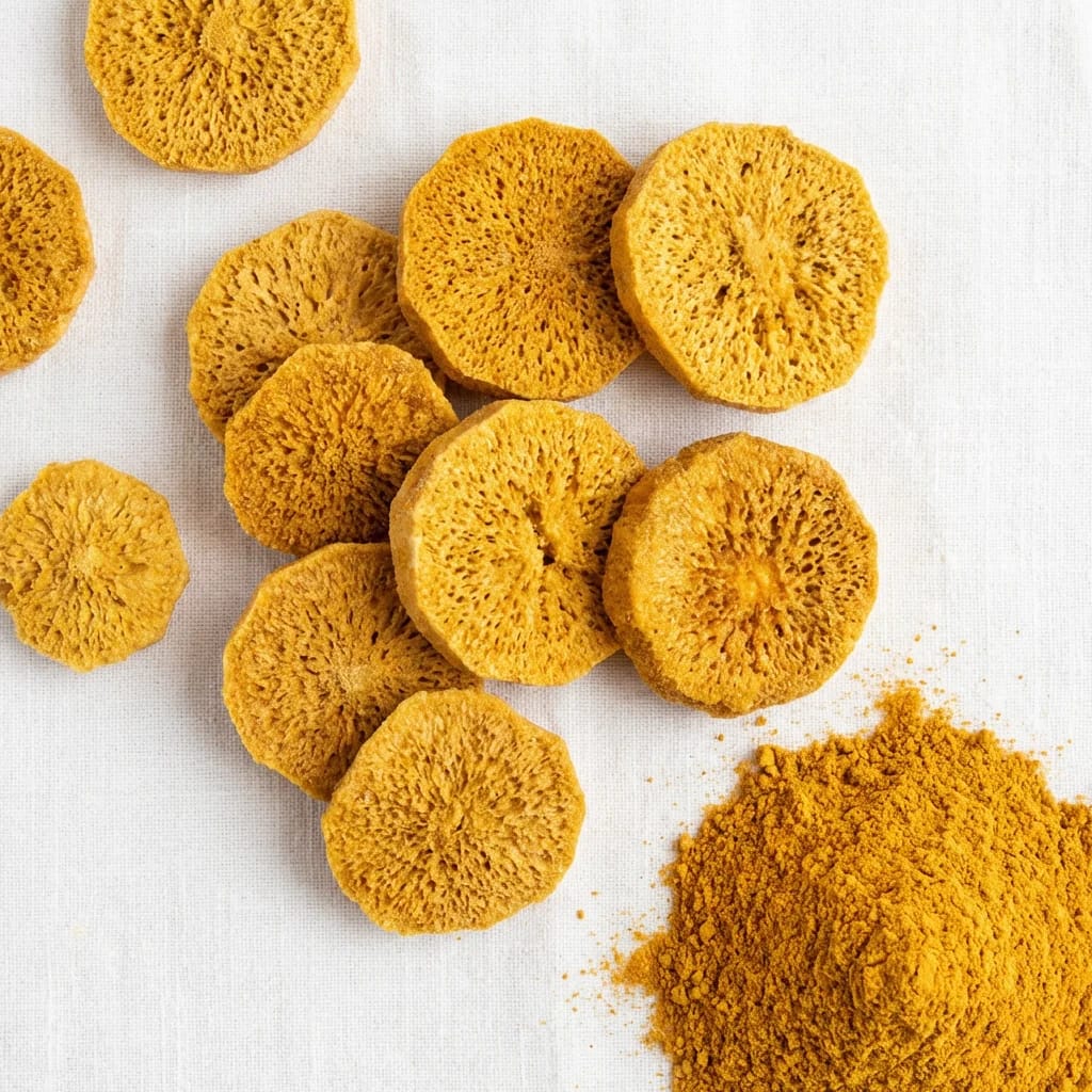 Freeze-dried quince